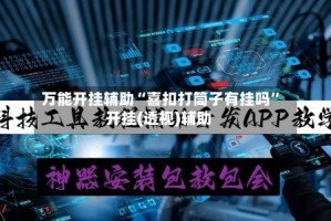 万能开挂辅助“喜扣打筒子有挂吗”开挂(透视)辅助