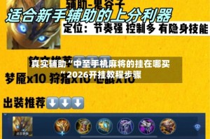 真实辅助“中至手机麻将的挂在哪买”2026开挂教程步骤
