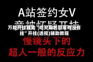 万能开挂辅助“哈灵麻将到底有没有挂”开挂(透视)辅助教程