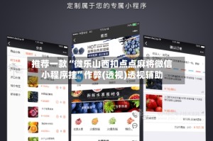 推荐一款“微乐山西扣点点麻将微信小程序挂”作弊(透视)透视辅助