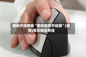辅助开挂神器“聚闲麻将开挂器”(透视)其实确实有挂