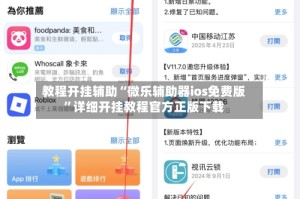 教程开挂辅助“微乐辅助器ios免费版”详细开挂教程官方正版下载