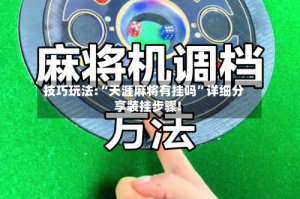 技巧玩法:“天涯麻将有挂吗”详细分享装挂步骤!