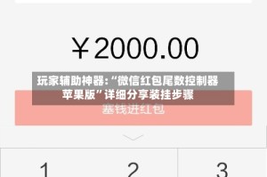 玩家辅助神器:“微信红包尾数控制器苹果版”详细分享装挂步骤