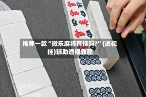 推荐一款“微乐麻将有挂吗?”(透视挂)辅助透视教程