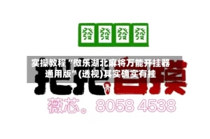 实操教程“微乐湖北麻将万能开挂器通用版”(透视)其实确实有挂