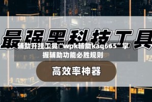辅助开挂工具“wpk辅助kaq665”掌握辅助功能必胜规则