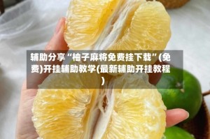 辅助分享“柚子麻将免费挂下载”(免费)开挂辅助教学(最新辅助开挂教程)