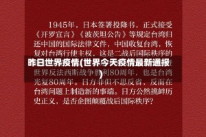 昨日世界疫情(世界今天疫情最新通报)