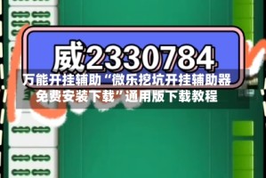万能开挂辅助“微乐挖坑开挂辅助器免费安装下载”通用版下载教程