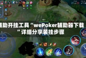 辅助开挂工具“wePoker辅助器下载”详细分享装挂步骤
