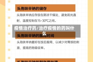 疫情治疗药/治疗疫情的药叫什么