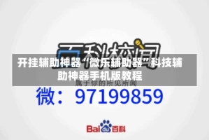 开挂辅助神器“微乐辅助器”科技辅助神器手机版教程