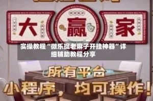 实操教程“微乐捉老麻子开挂神器”详细辅助教程分享