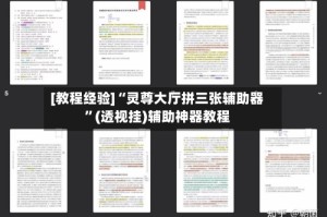 [教程经验]“灵尊大厅拼三张辅助器”(透视挂)辅助神器教程