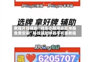 教程开挂辅助“微乐小程序必赢神器免费安装”科技辅助神器手机版教程