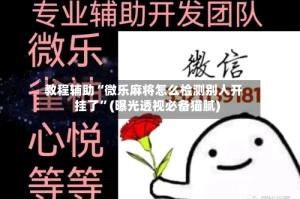 教程辅助“微乐麻将怎么检测别人开挂了”(曝光透视必备猫腻)