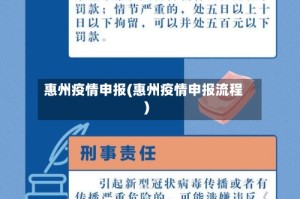 惠州疫情申报(惠州疫情申报流程)