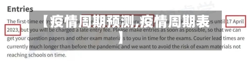 【疫情周期预测,疫情周期表】-第2张图片