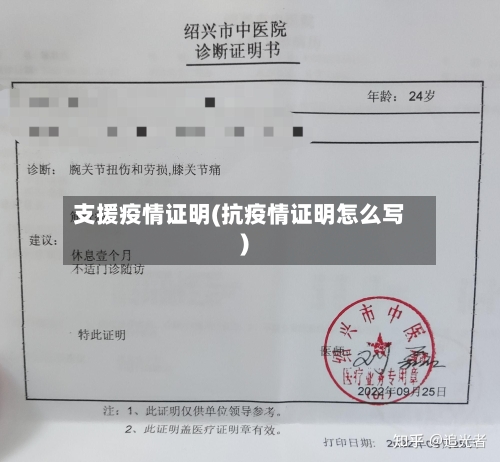 支援疫情证明(抗疫情证明怎么写)-第1张图片