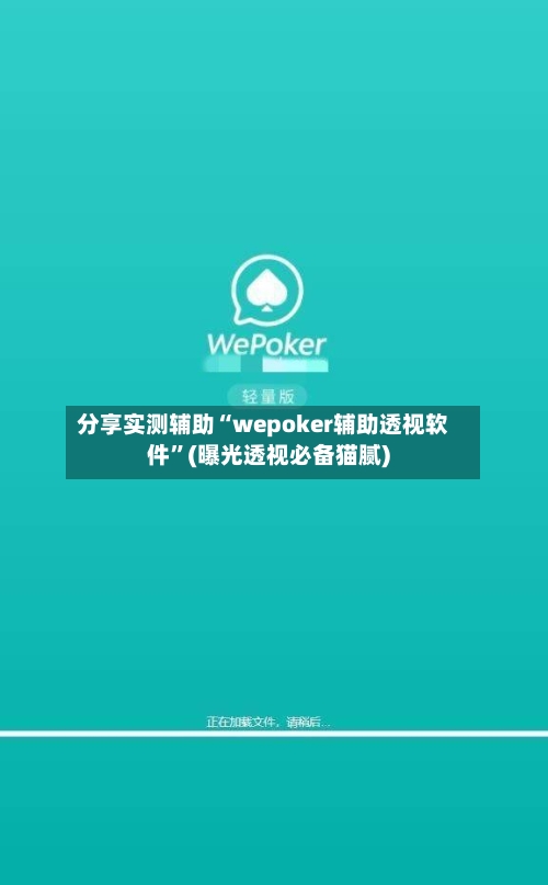 分享实测辅助“wepoker辅助透视软件”(曝光透视必备猫腻)-第2张图片