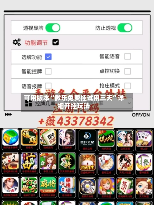 可用版本“微乐免费挂试用三天	”详细开挂玩法-第1张图片