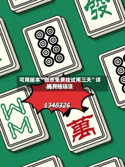 可用版本“微乐免费挂试用三天”详细开挂玩法-第3张图片
