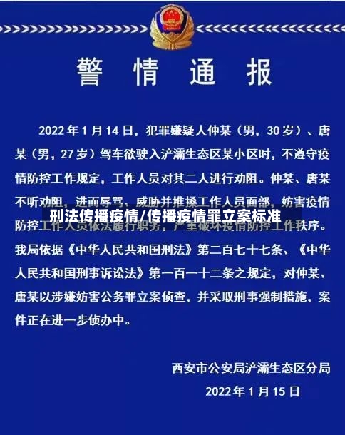 刑法传播疫情/传播疫情罪立案标准-第1张图片