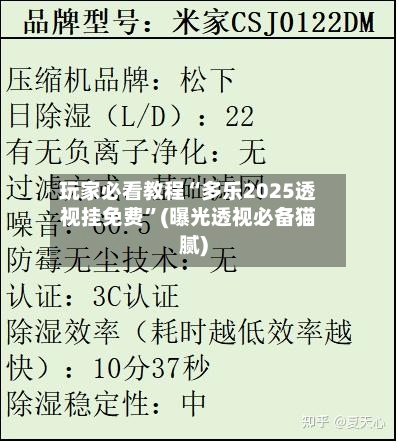 玩家必看教程“多乐2025透视挂免费	”(曝光透视必备猫腻)-第1张图片