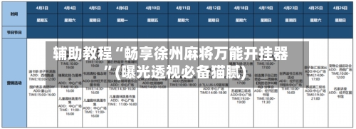 辅助教程“畅享徐州麻将万能开挂器	”(曝光透视必备猫腻)-第1张图片