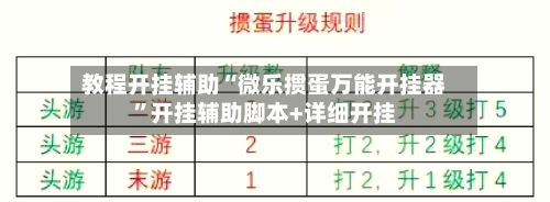 教程开挂辅助“微乐掼蛋万能开挂器	”开挂辅助脚本+详细开挂-第3张图片