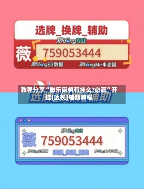 教程分享“微乐麻将有挂么?必赢”开挂(透视)辅助教程-第1张图片