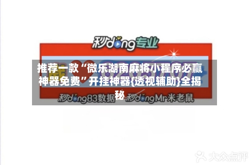 推荐一款“微乐湖南麻将小程序必赢神器免费	”开挂神器{透视辅助}全揭秘-第3张图片