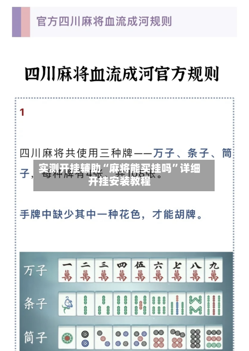 实测开挂辅助“麻将能买挂吗	”详细开挂安装教程-第1张图片
