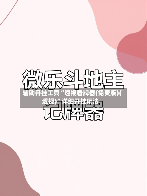 辅助开挂工具“透视看牌器(免费版)(透视)”详细开挂玩法-第2张图片