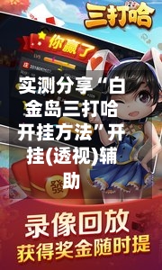 实测分享“白金岛三打哈开挂方法”开挂(透视)辅助-第2张图片