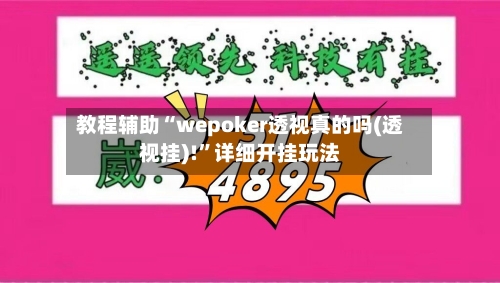 教程辅助“wepoker透视真的吗(透视挂)!”详细开挂玩法-第3张图片