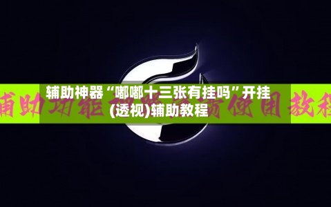 辅助神器“嘟嘟十三张有挂吗”开挂(透视)辅助教程-第1张图片