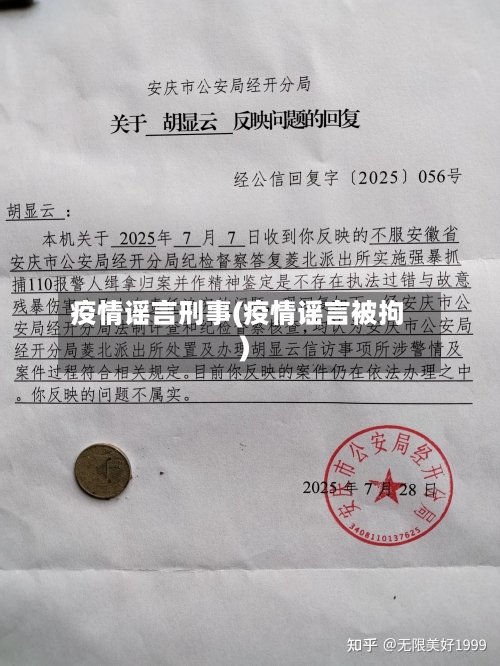 疫情谣言刑事(疫情谣言被拘)-第1张图片