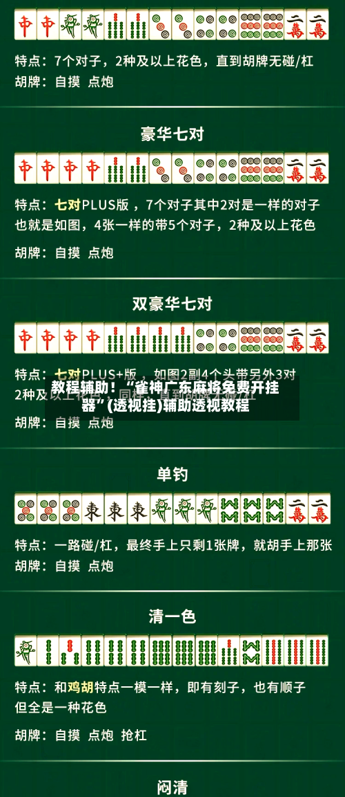 教程辅助！“雀神广东麻将免费开挂器”(透视挂)辅助透视教程-第3张图片