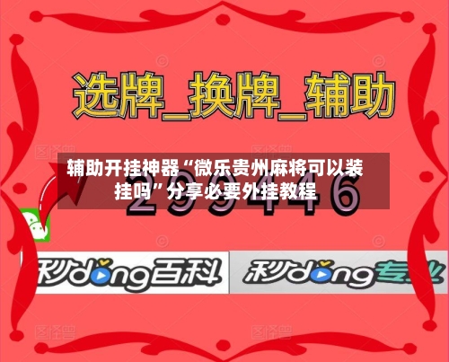 辅助开挂神器“微乐贵州麻将可以装挂吗”分享必要外挂教程-第2张图片