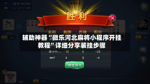 辅助神器“微乐河北麻将小程序开挂教程”详细分享装挂步骤-第2张图片