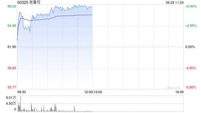 布鲁可早盘涨超9% 高盛给予目标价72.40港元