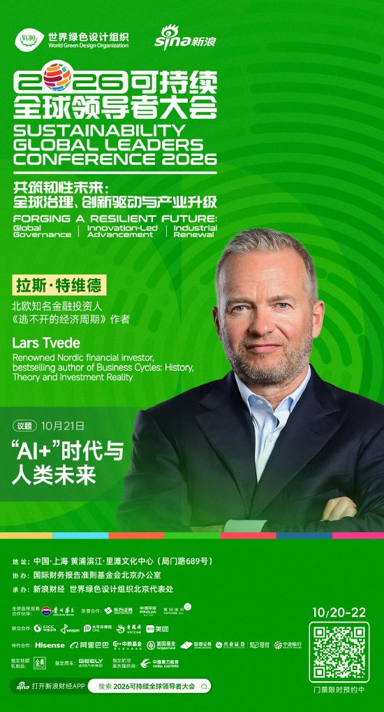 北欧知名金融投资人拉斯·特维德将出席2026可持续全球领导者大会